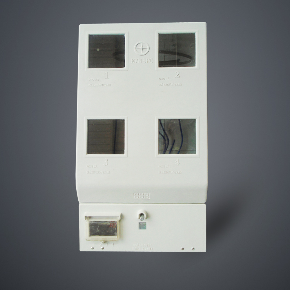 Hộp composite 4 điện kế 1 pha ngoài trời
